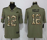 Nike Bills 12 Jim Kelly Olive Camo Salute To Service Limited Jersey,baseball caps,new era cap wholesale,wholesale hats